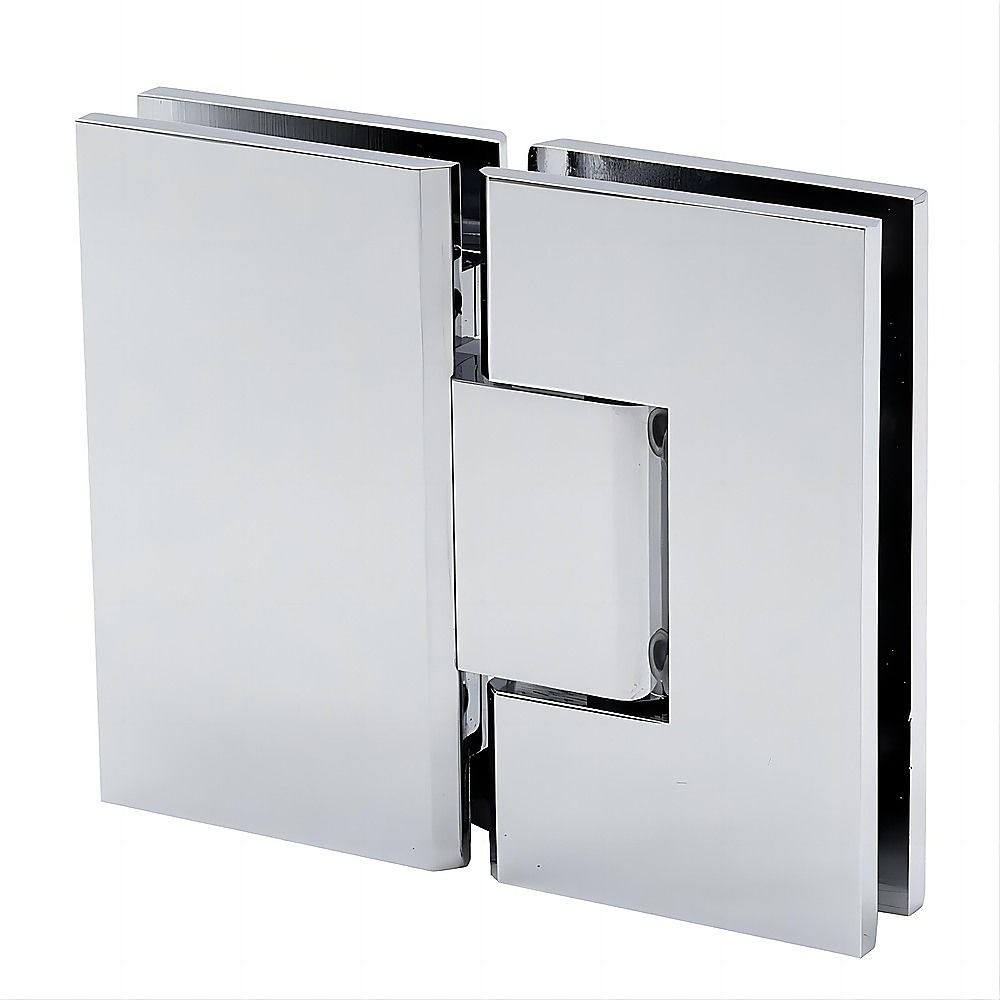 120cm Wall to Wall Frameless Shower Screen – Chrome Wall Channel and Floor Channel with SS Hinges for Contemporary Style