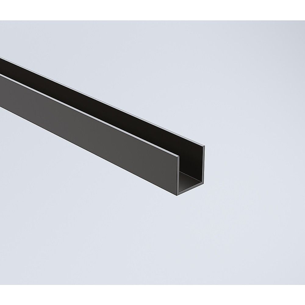 120cm Wall to Wall Frameless Shower Screen – Black Wall Channel and Floor Channel with SS Hinges for Contemporary Style