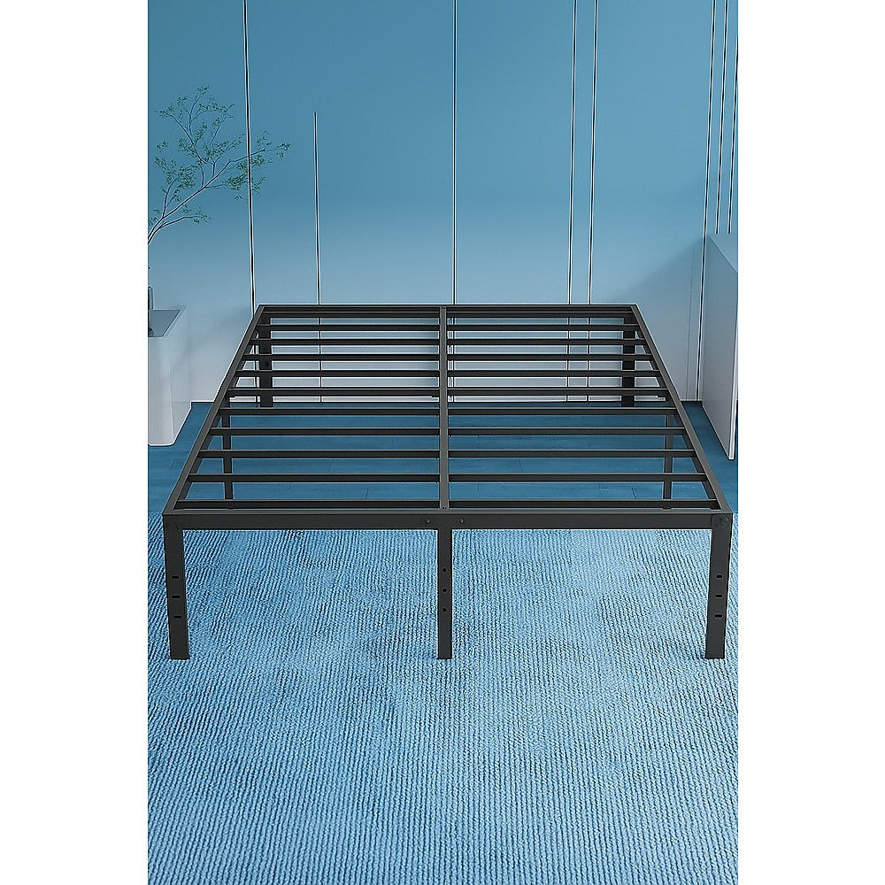 Queen Metal Bed Frame 45cm High – Full Steel Base Platform