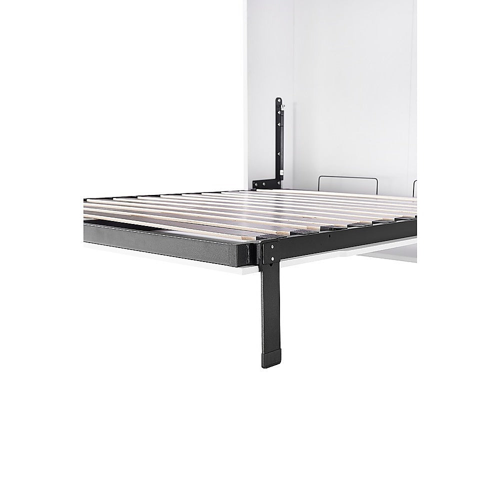 Double DIY Wall Bed Hardware Kit with Silver handle – Frame & Mechanism for Custom Build