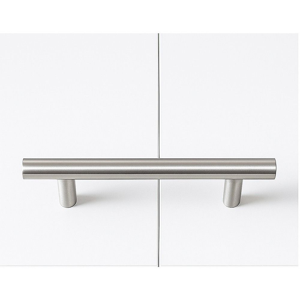 Single Wall Bed in White Gloss – Space Saving Murphy Bed Kit with Silver Door Handle