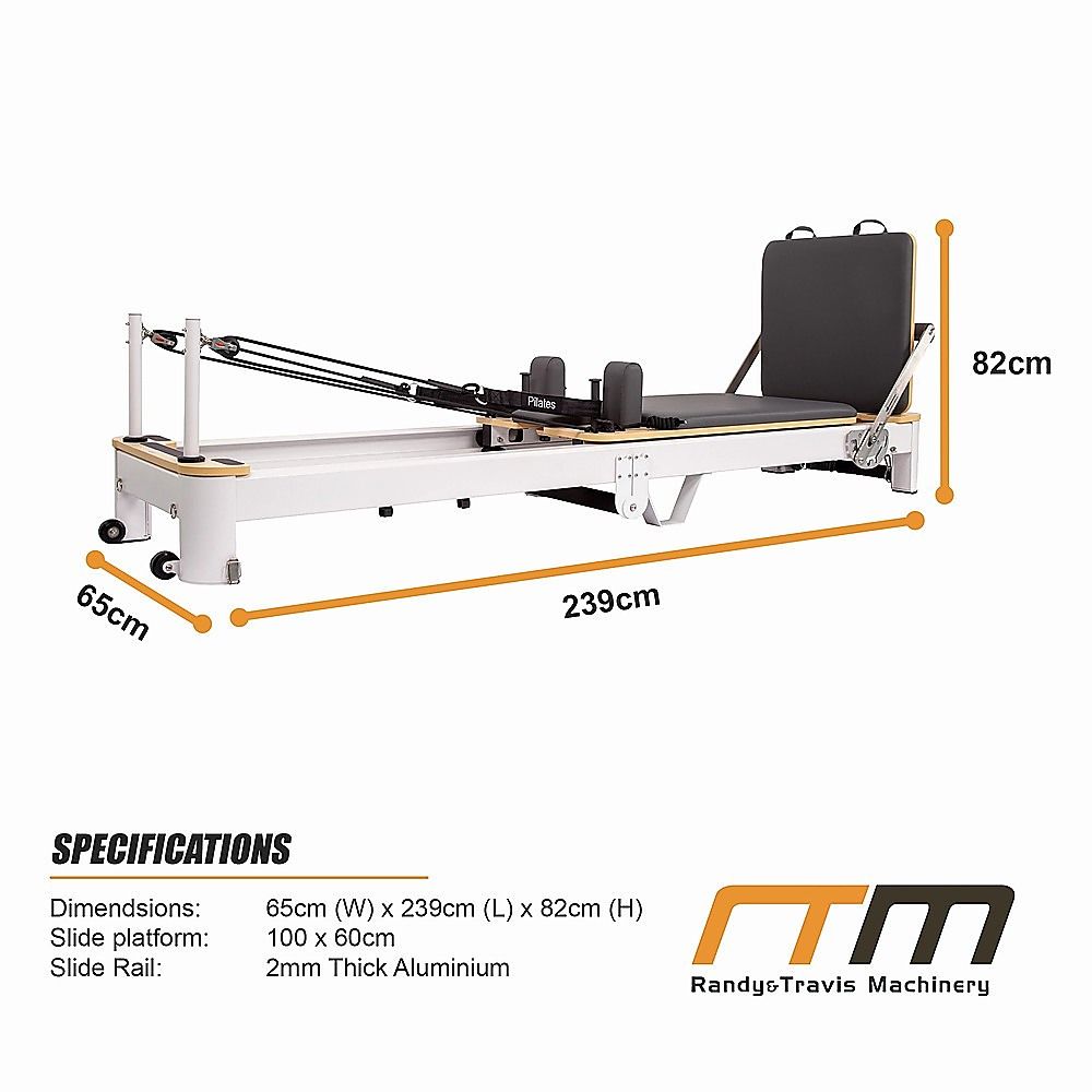 Folding Pilates Reformer Machine – Home Workout Bed for Full Body Fitness Training