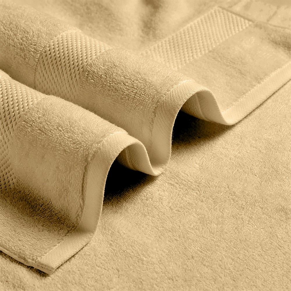 Bath Towel Set – 4-Pack Beige 500 GSM Ring-Spun Cotton Towels