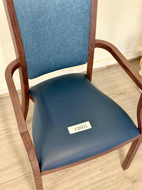 Harvey Dining Chair Stackable w Faux Leather Seat 95cm