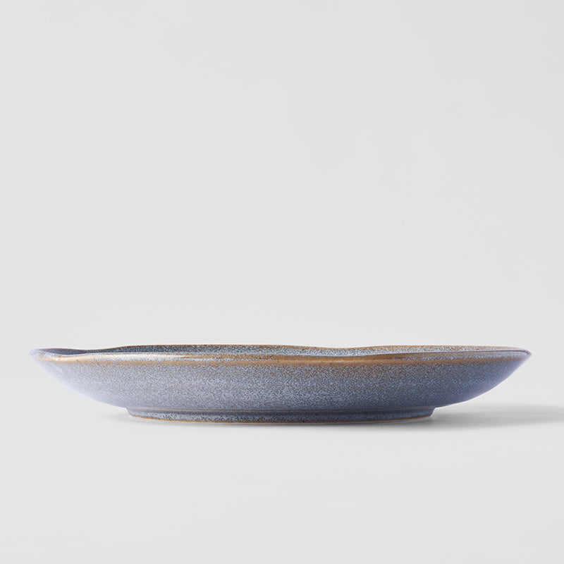 Plate Organic 23cm Steel Grey Glaze
