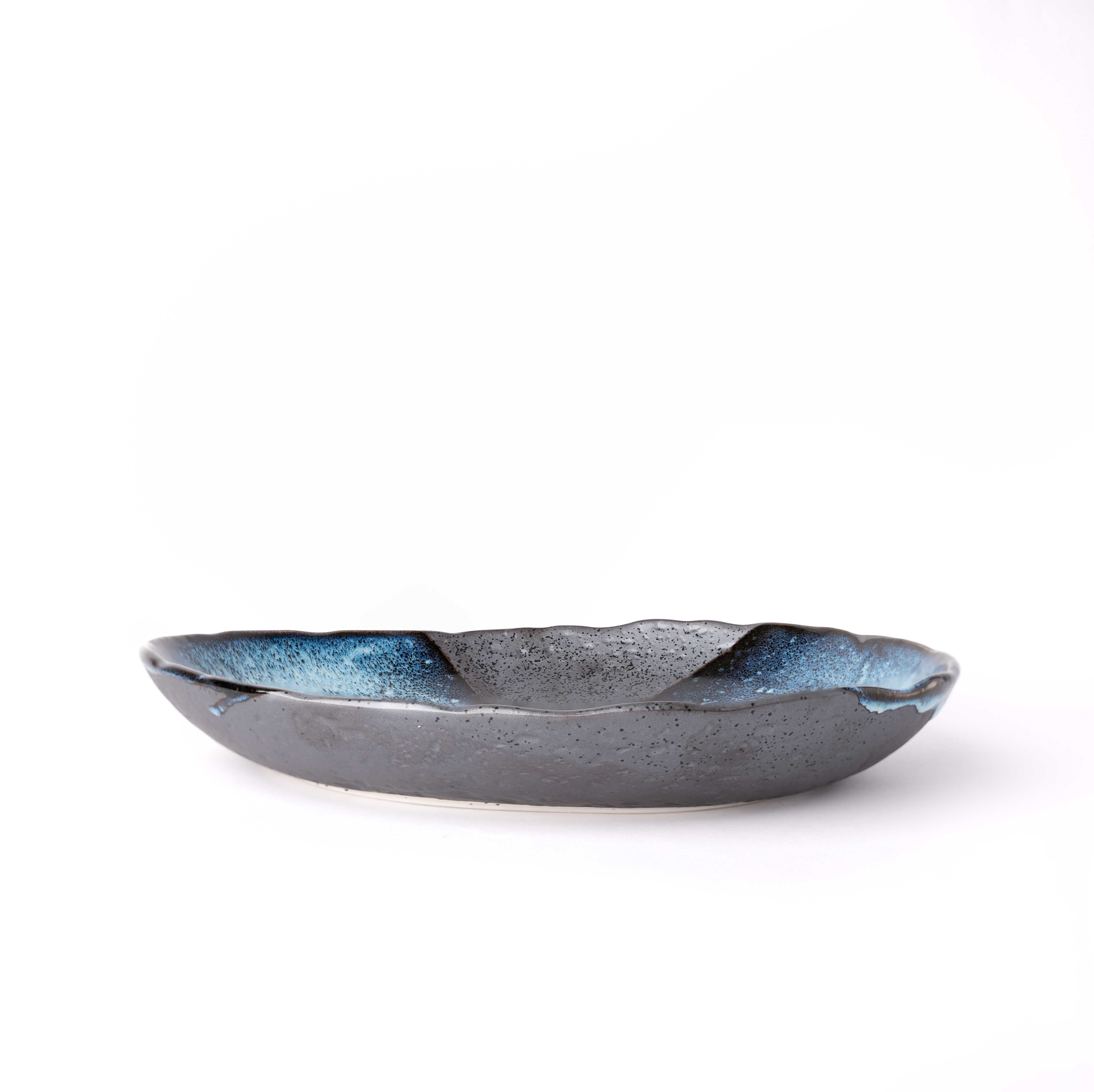Organic Plate 25cm Storm Glaze