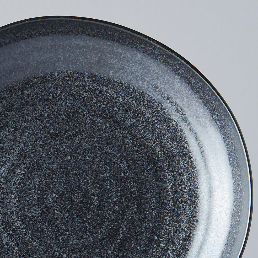 Dinner Plate Organic Shape 23cm Kanso Matt Black Glaze