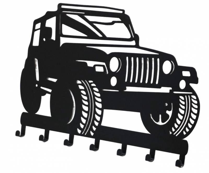 Truck 7 Hook Metal Wall Art 30x22cm