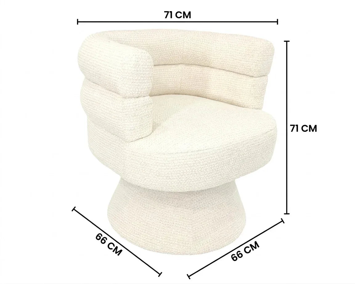 Elliot Swivel Chair - White