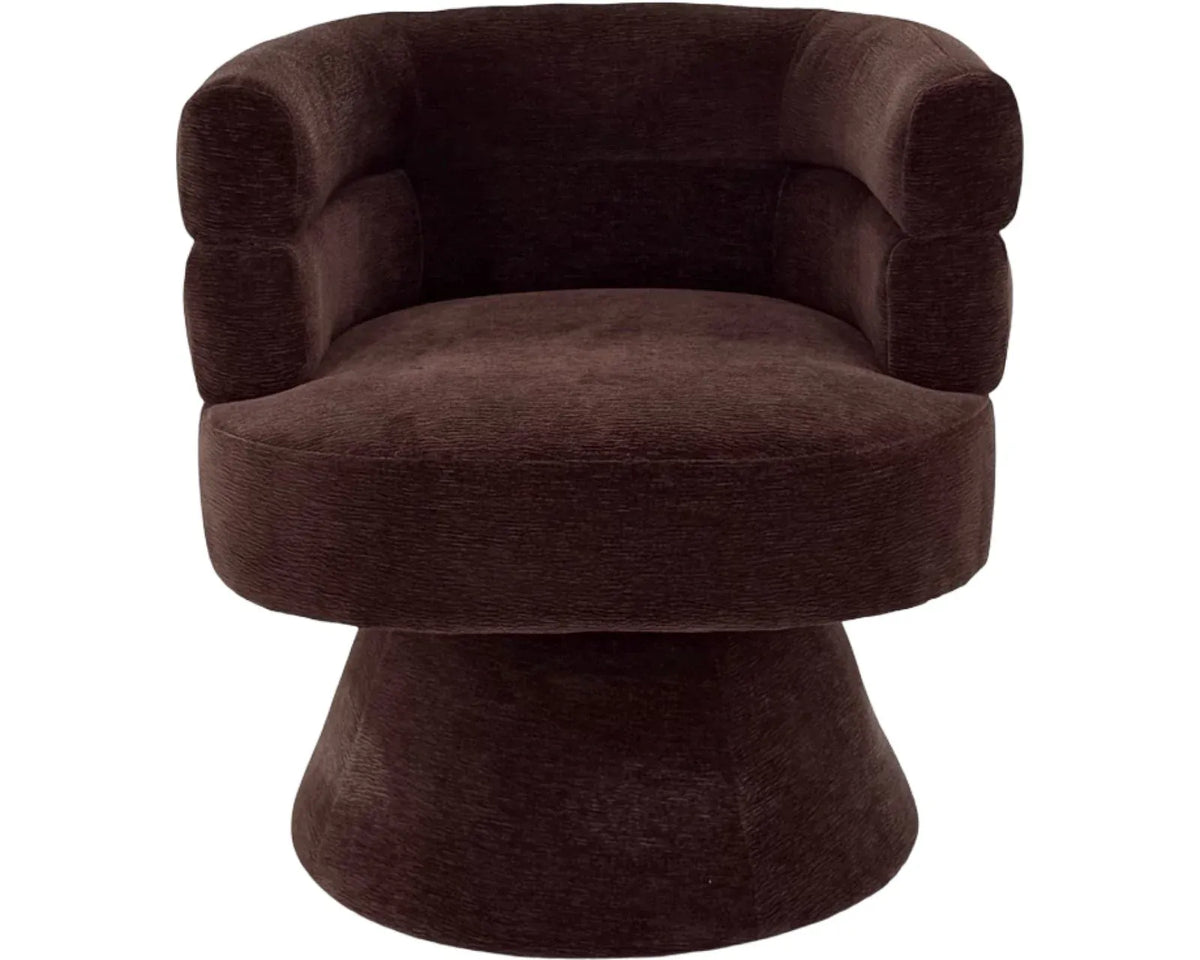 Elliot Swivel Chair - Burgundy