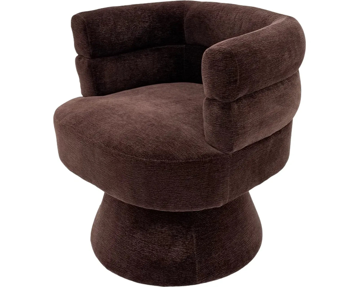 Elliot Swivel Chair - Burgundy