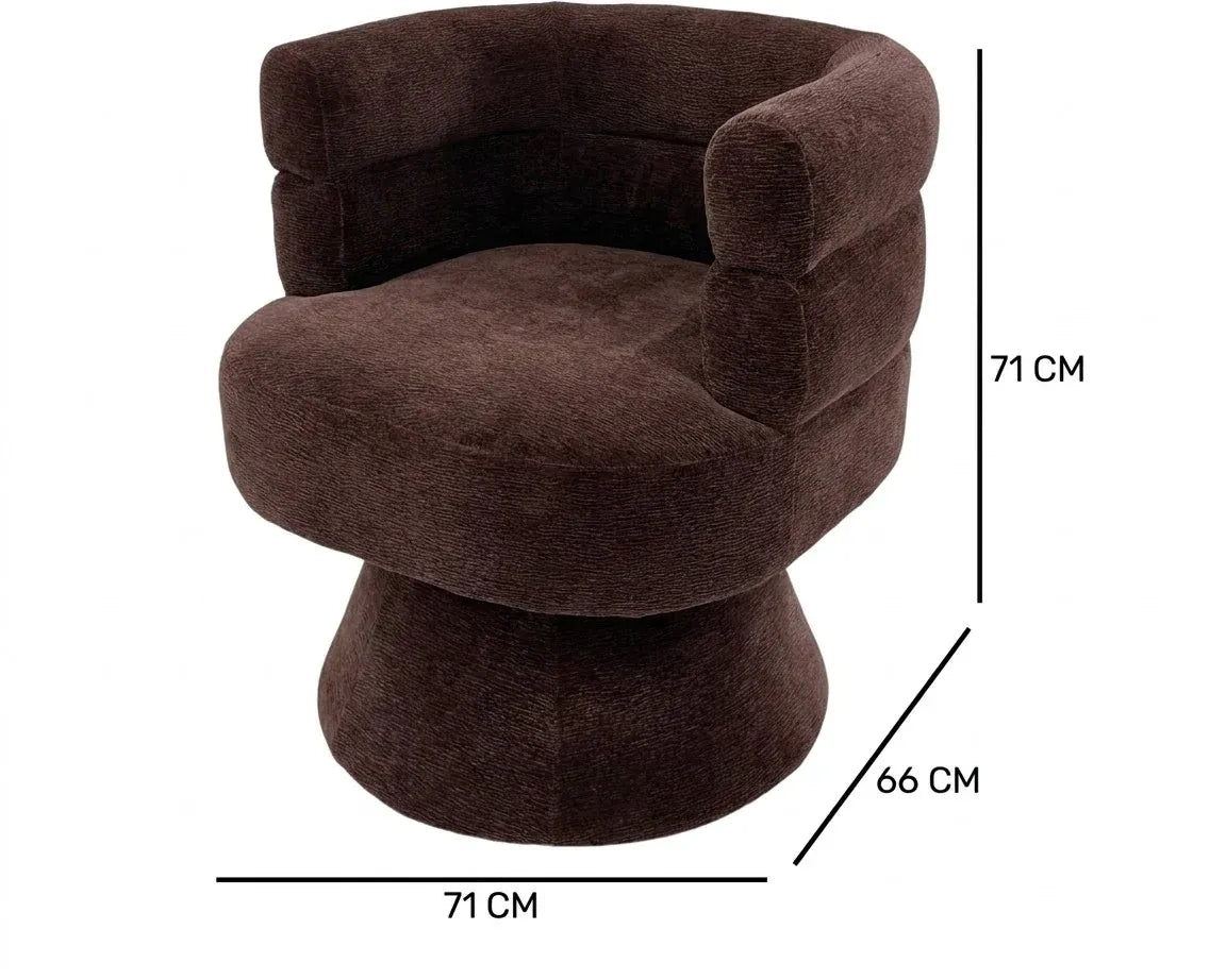 Elliot Swivel Chair - Burgundy