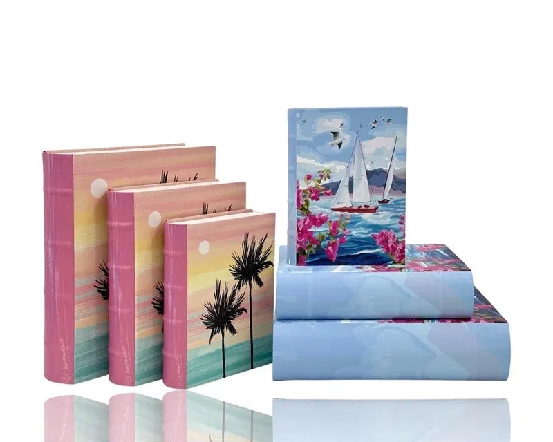 Bulk 6 Nautical Book Box Set Of 3 30.5x25x8cm