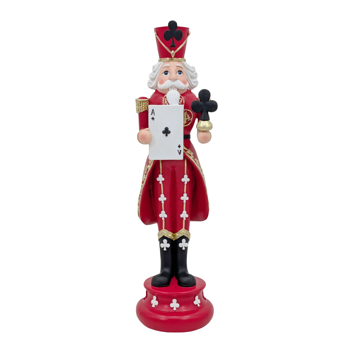 Bulk 4 Resin Ace Of Clubs nutcracker 11.7x11.4x42.5cm