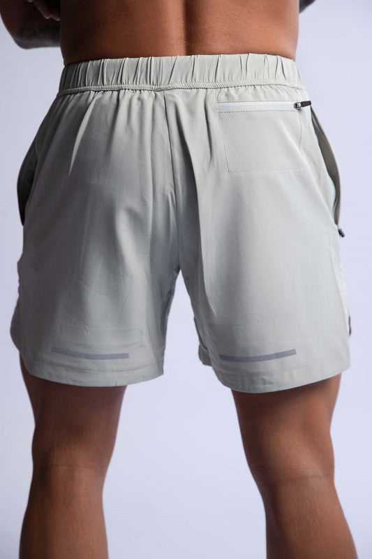 HARD HITTERS MEN'S PRO-TECH PERFORMANCE SHORTS SAGE MEDIUM
