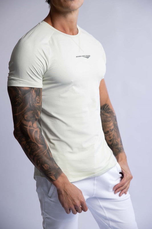 HARD HITTERS RAGLAN CREW TEE MINT MEDIUM