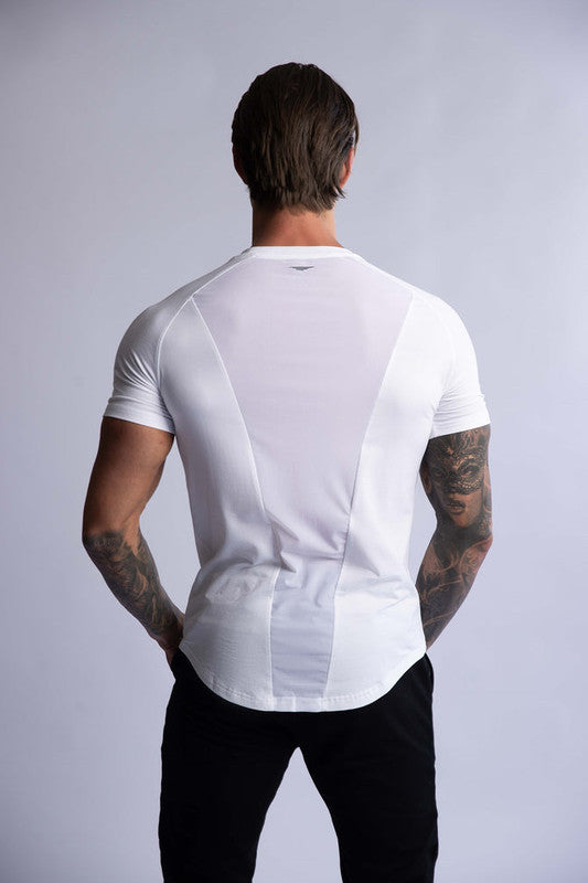 HARD HITTERS RAGLAN CREW TEE WHITE MEDIUM