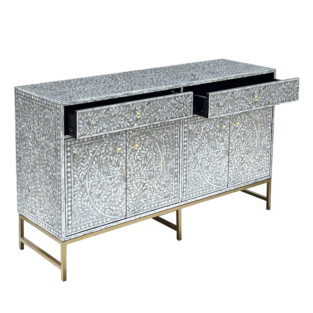 MOTHER OF PEARL HAND MADE SWISH SIDEBOARD