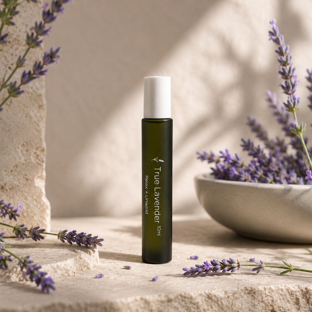 True Lavender Essential Oil Roller — Calming Ritual for Sleep, Stress & Emotional Reset