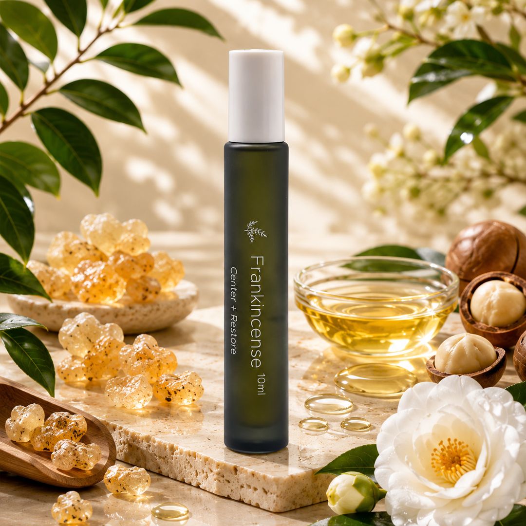 Frankincense Essential Oil Roll-on — Deep Grounding Ritual for Presence, Meditation & Emotional Stability
