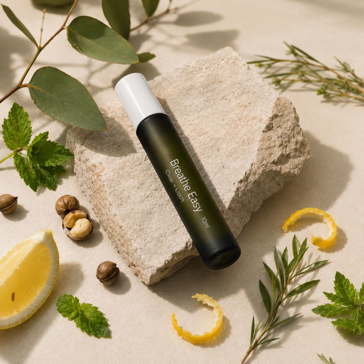 Breathe Easy Essential Oil Roller — Respiratory Clarity, Breath Support & Mental Reset Ritual
