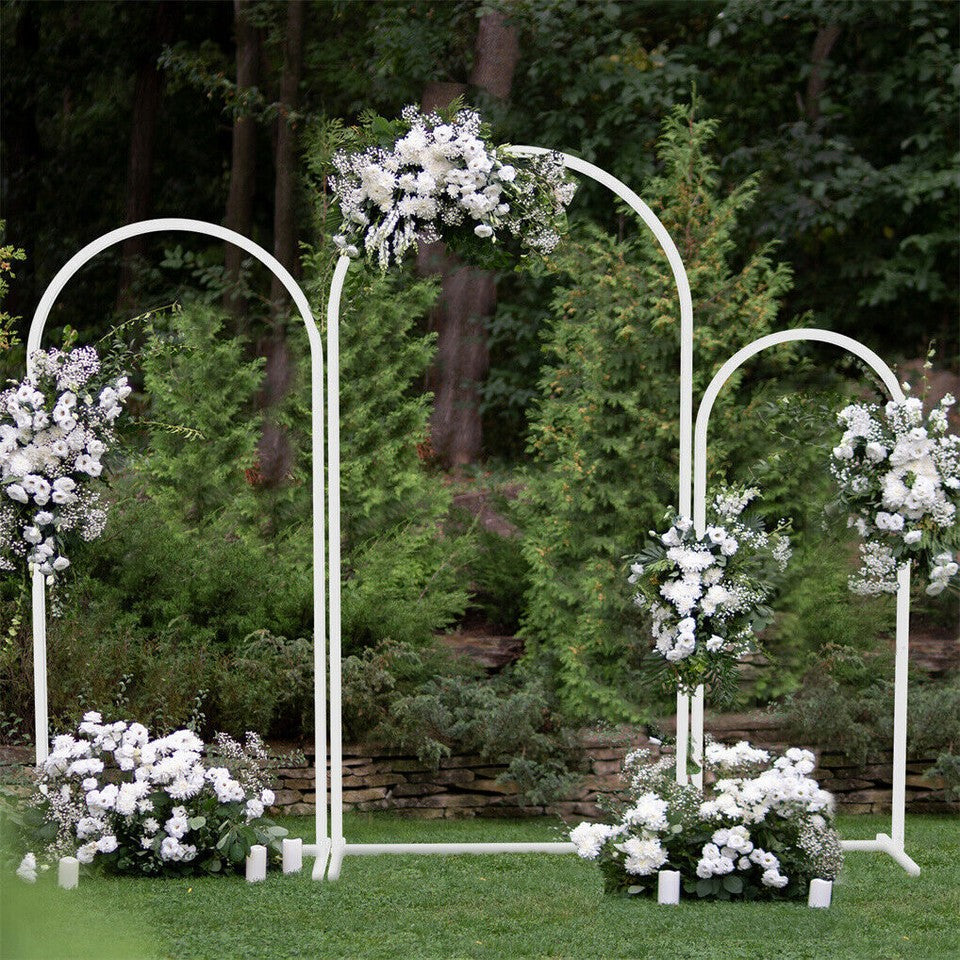 Fin Set Of 3 Wedding Arch Balloon Frame Metal Arch Backdrop Stand Birthday Party