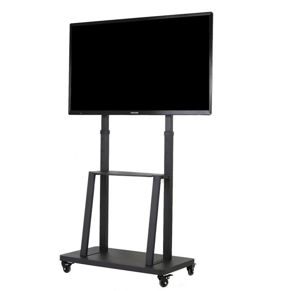 Floor Tv Mount Stand Bracket Rolling For 32"-80" Screens Vesa 600X400 Hold 65Kg