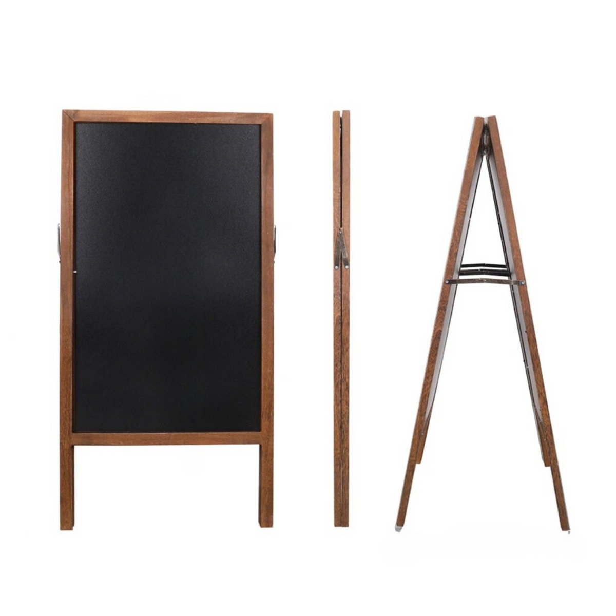 P&P Rustic Wooden Double-Sided Chalkboard Sign for Indoor & Outdoor Use