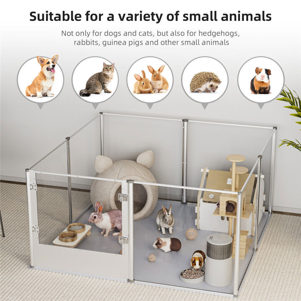 Versatile Sleek Thick Acrylic Pet Playpen Dog Puppies Run Kennel Rabbit Play Pen