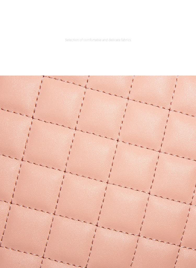 Elegant Quilted Tote Bag with Matching Clutch in Soft Pink