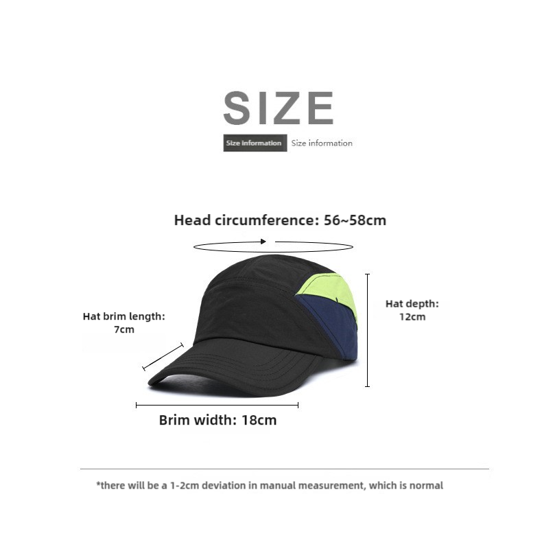 Khaki And Yellow Lightweight Sports Baseball Cap | Quick-Dry, Waterproof, Breathable | Outdoor Camping Cap