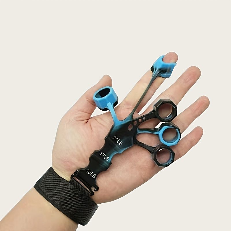 10 pcs Green Finger Exerciser and Hand Strengthener - Adjustable Silicone Grip Strength Trainer for Physical Therapy, Athletes and Musicians - 13LB to 21LB Resistance Levels