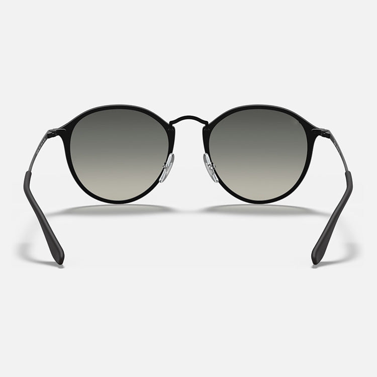 Black Frame Gradient Gray Round Sunglasses - Classic Retro Unisex Sunglasses for Driving & Everyday Wear