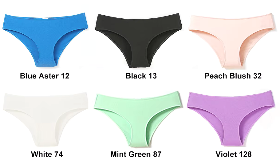 Comfortable Cotton Low-Waist Underwear, Breathable and Soft, Set of 6 Colors size L
