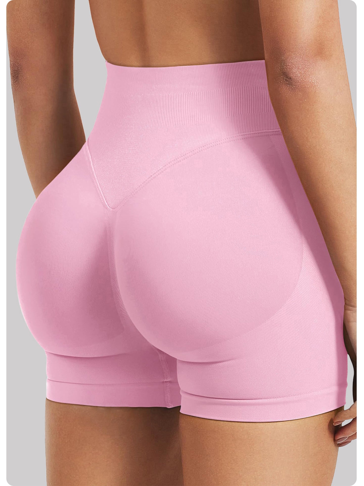 Black High-Waisted Yoga Shorts for Women, Butt-Lifting Fitness Running Shorts, Sports Leggings for Workout, Size L