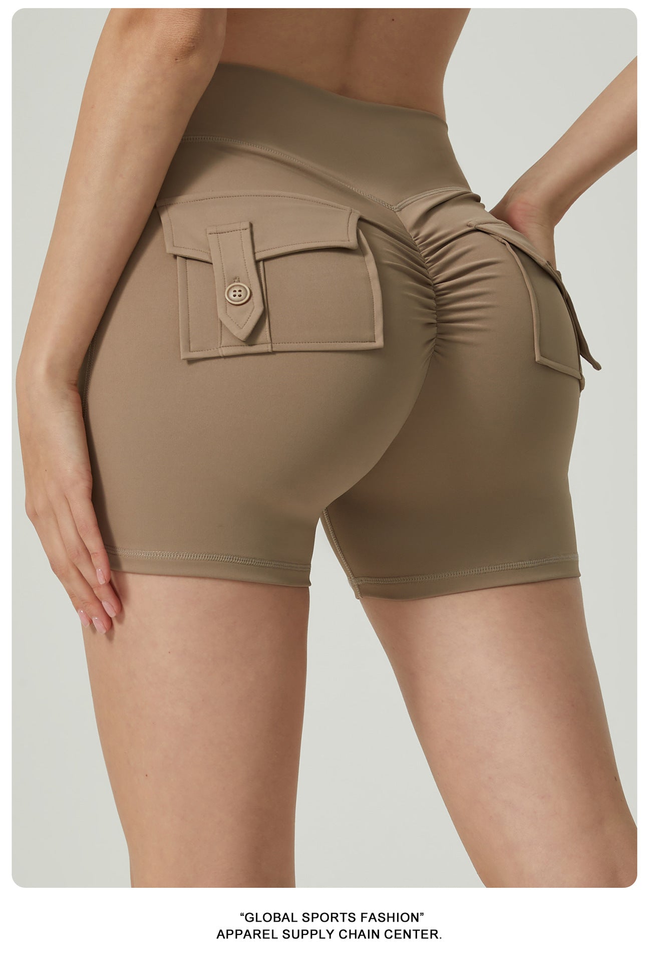 Black High-Waisted Yoga Shorts with Pockets for Women - Butt-Lifting, Breathable, and Comfortable Activewear L