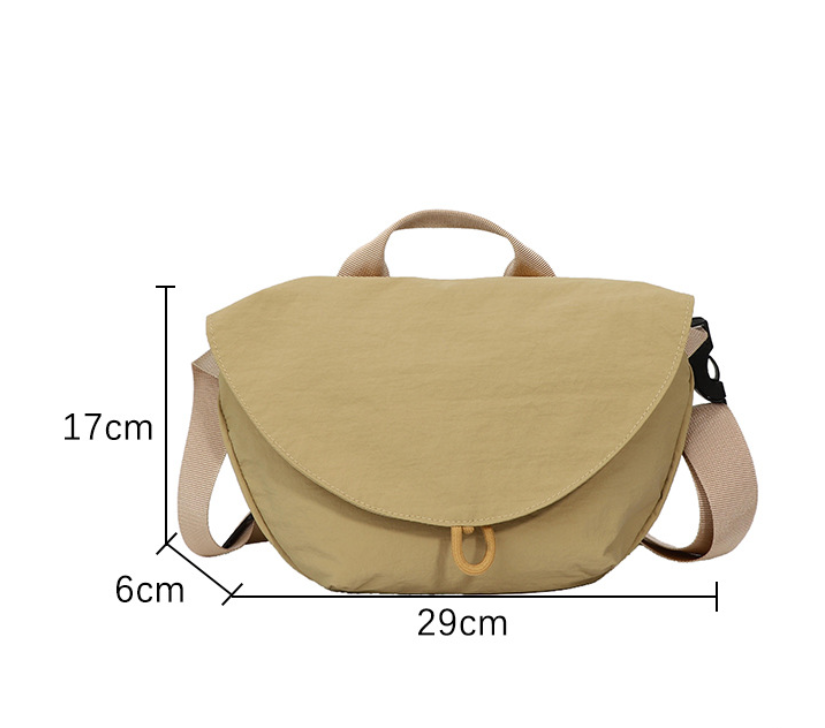 Green Trendy Crescent Crossbody Bag - Unique Design Shoulder Bag 29x6x17cm
