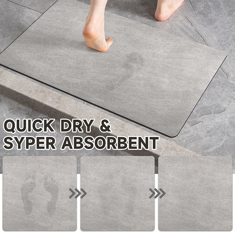 Black and white geometric pattern Quick-Dry Absorbent Non-Slip Bath Rug for Bathroom, Kitchen & Entryway 45x70cm