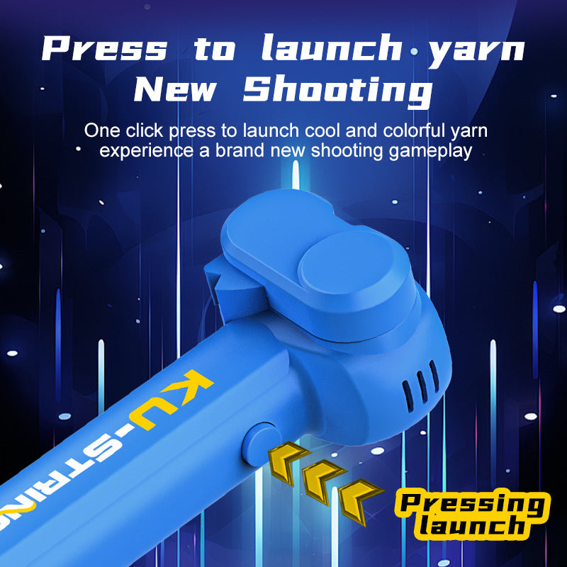 Dark blue 3-Meter Glow-in-the-Dark Rope Launcher Toy - Fun Stress Relief for All Ages
