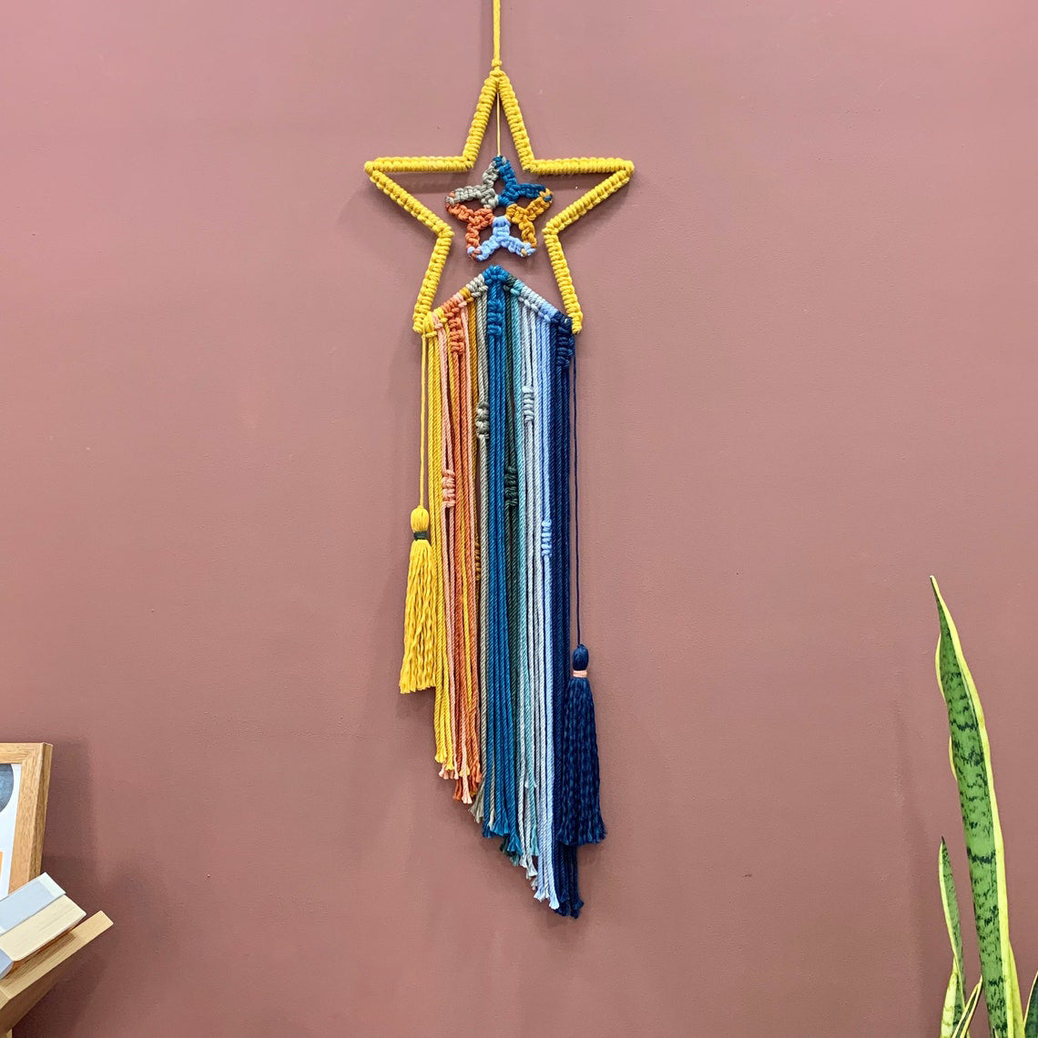 Colorful Tassel Dream Catcher - Bohemian Style Wall Decor (Star)