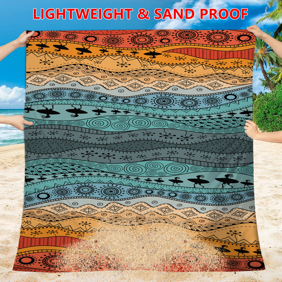 Style STD-001-28 Pink Quick Dry Beach Mat Sand Proof Waterproof Outdoor Picnic Blanket - Compact & Lightweight