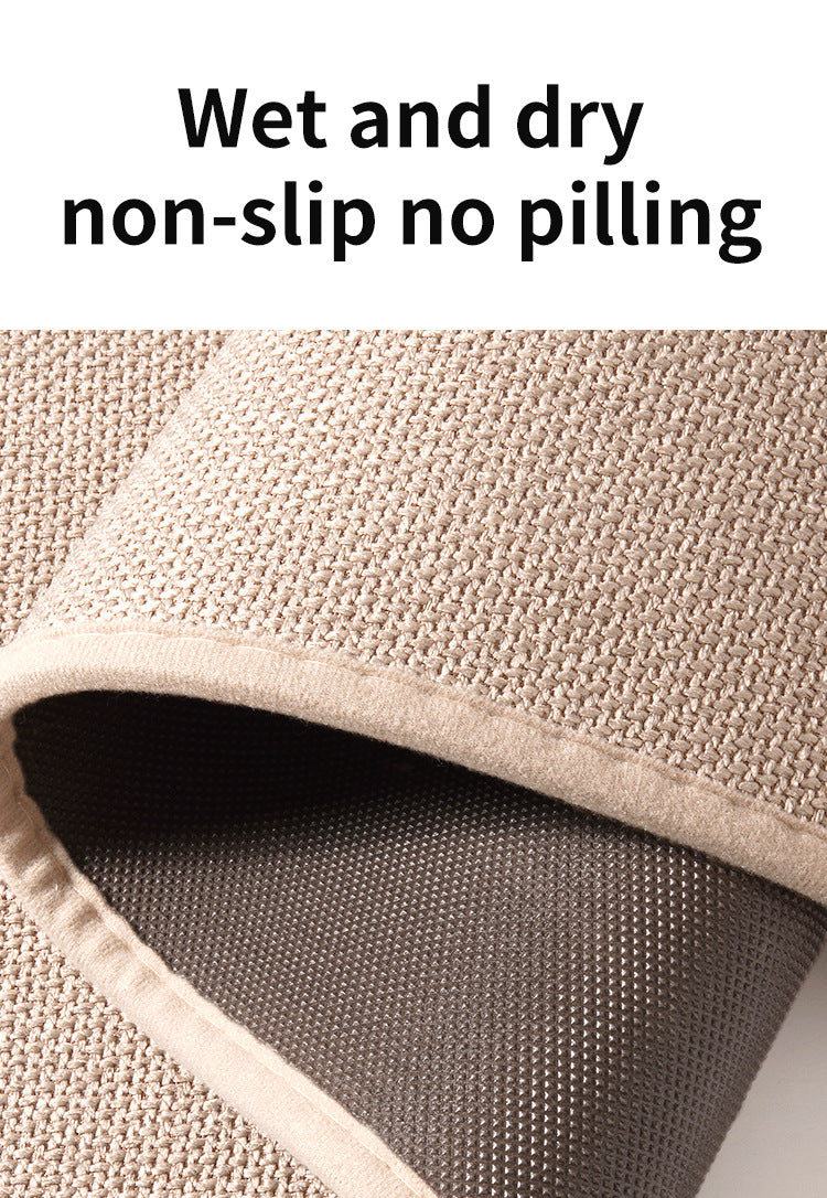 Grey Quick Dry Bathroom Rug - Non-Slip PVC Foam, Super Absorbent, 50x80cm