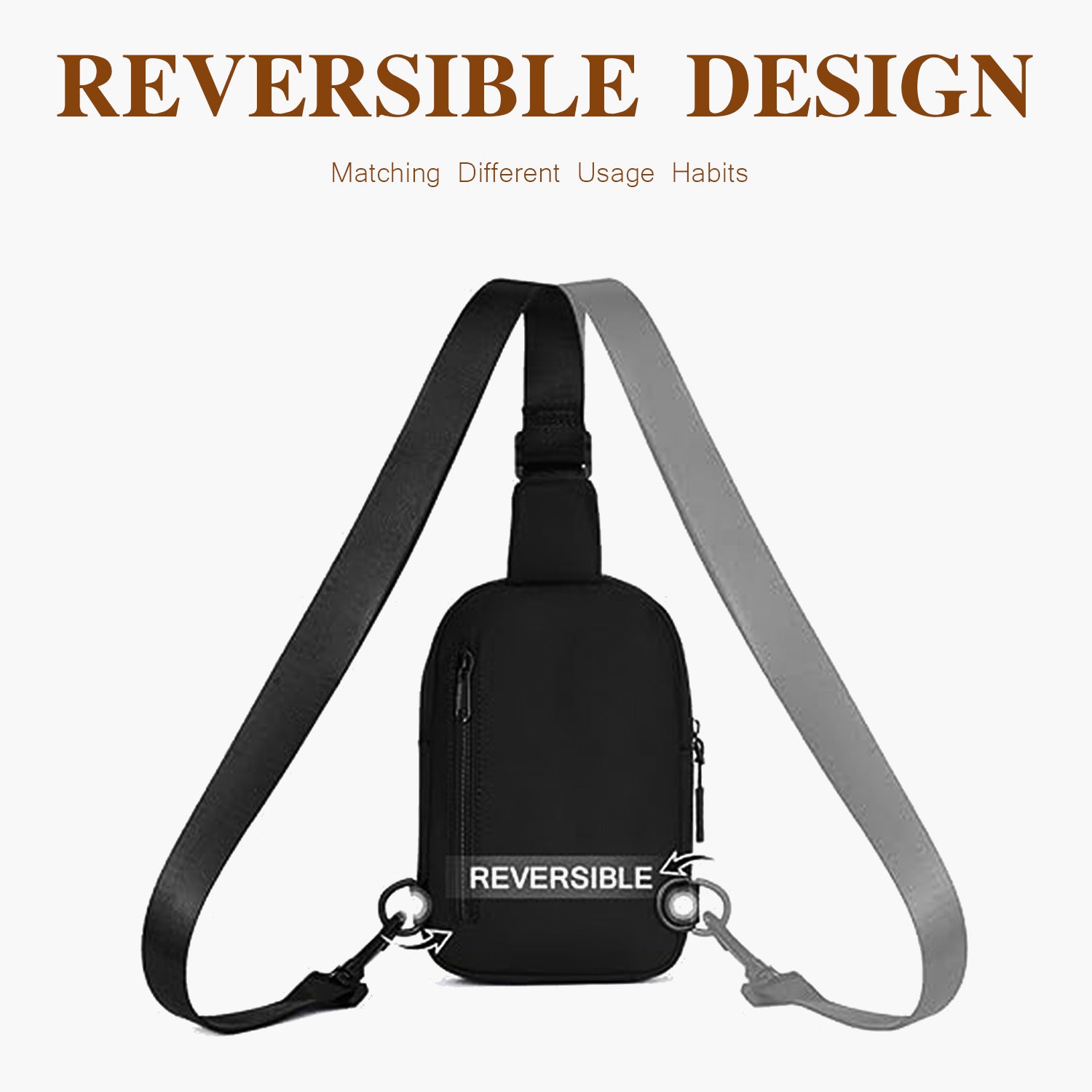 Light Purple Trendy Waterproof Sling Bag - Lightweight Crossbody Chest Pack, Adjustable Strap