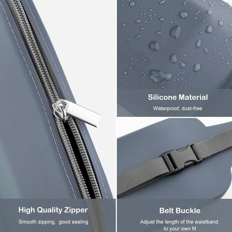 Pink Silicone Pet Treat Pouch for Dog Training - Portable Waist Bag with Waste Bag Holder