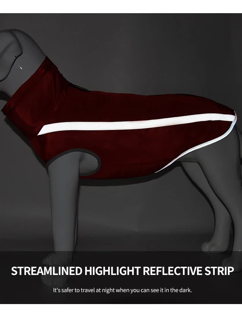 Size 3XL Yellow Reflective Winter Dog Jacket - Warm & Waterproof Outdoor Coat for Large Breeds