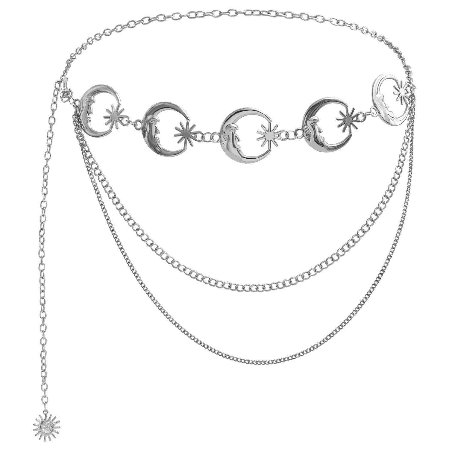 2 PCS (Style 3)Statement Body Chain Belt - Women's Sun Flower Waist Jewelry