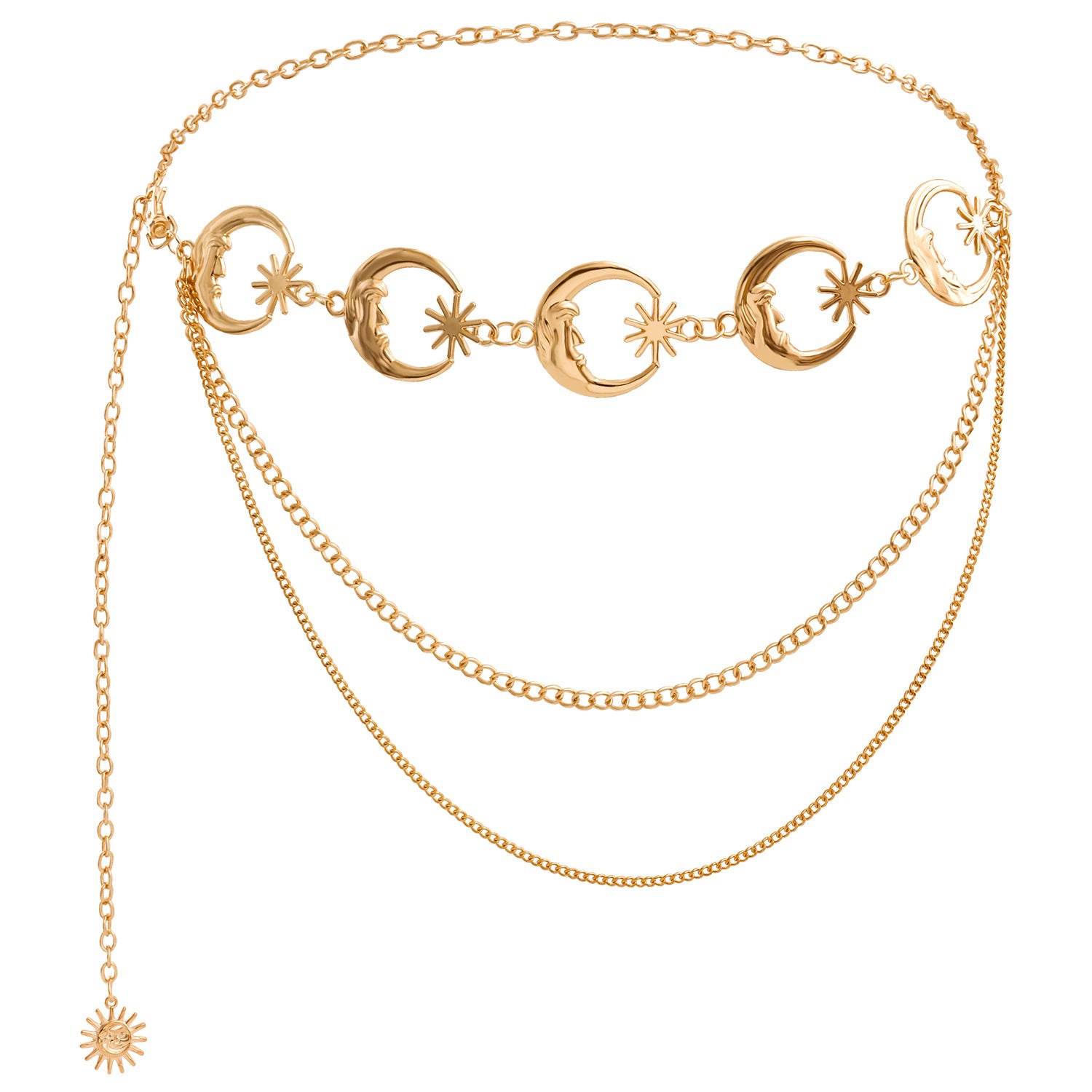 2 PCS (Style 8)Statement Body Chain Belt - Women's Sun Flower Waist Jewelry