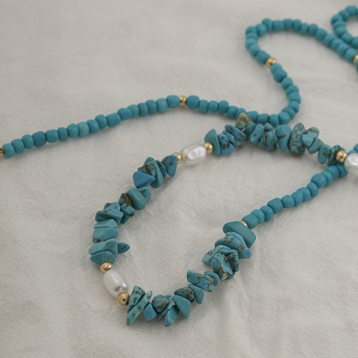 Blue 3-Piece Layered Waist Chain Set - Bohemian Style Body Accessories