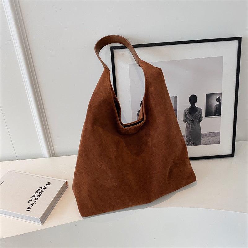 Brown Women's Vintage Bucket Bag - Fashionable Shoulder Bag