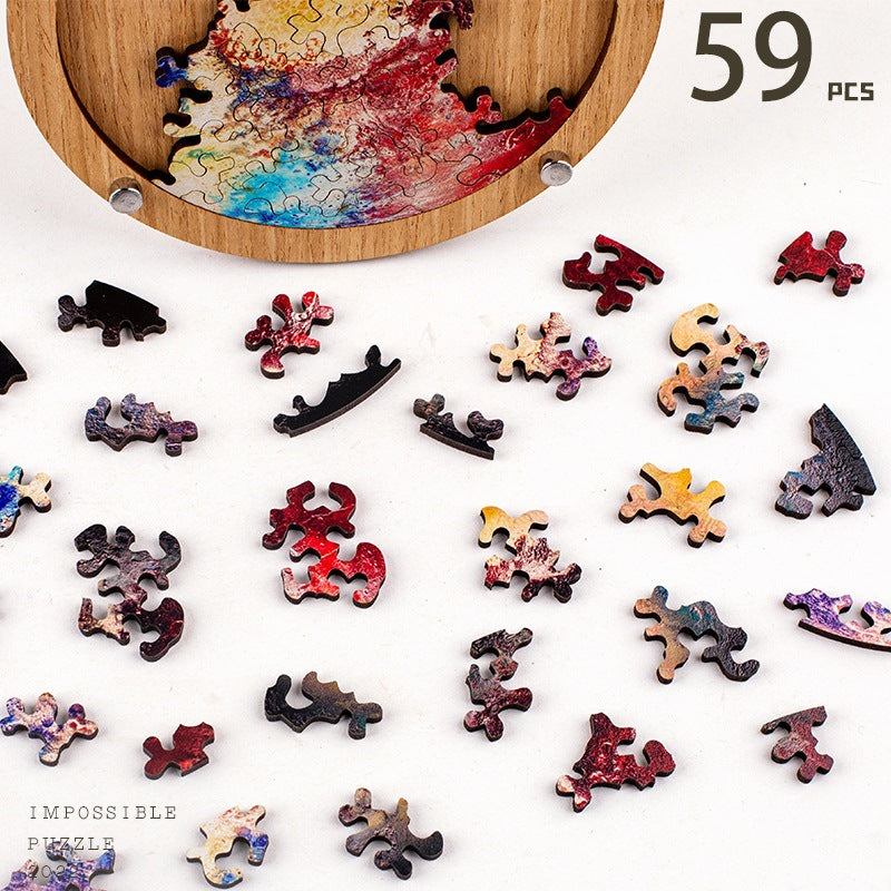 Saturn Wooden Jigsaw Puzzle - 59 Piece Solar System Jigsaw Puzzle